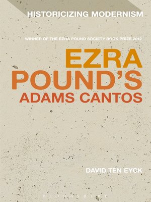 cover image of Ezra Pound's Adams Cantos